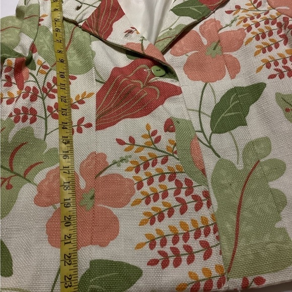 Painted Pony Woven Tapestry Bright Floral Print Blazer - Picture 5 of 11